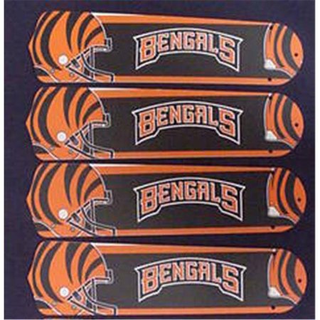 CEILING FAN DESIGNERS Ceiling Fan Designers 52SET-NFL-CIN NFL Cincinnati Bengals Football 52 In. Ceiling Fan Blades ONLY 52SET-NFL-CIN